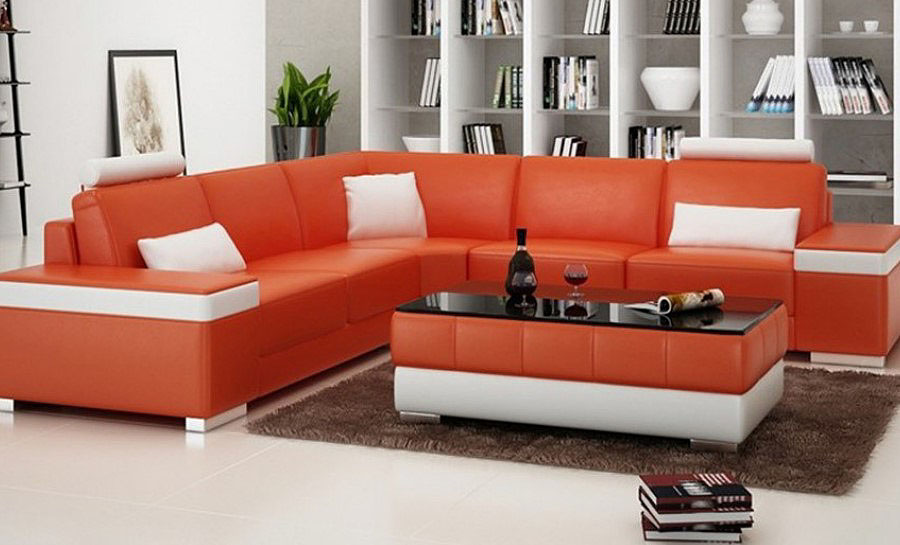 Juliet  - L - Leather Sofa Lounge Set